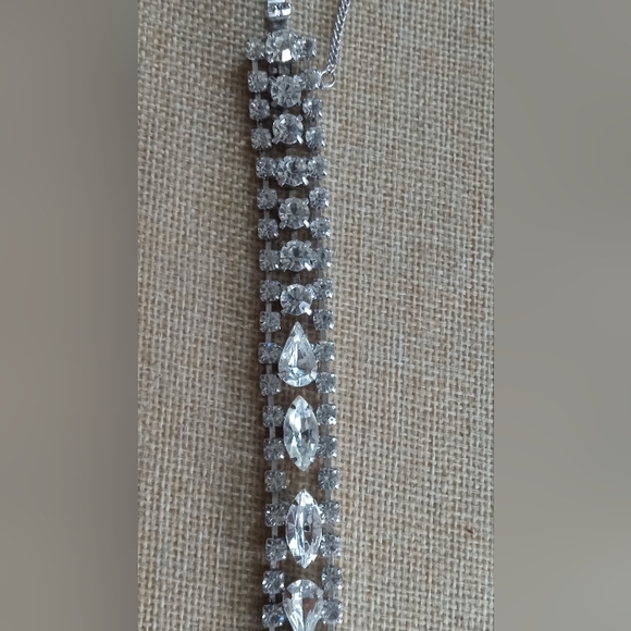 Eisenberg Ice Crystal Clear Rhinestones Signed Vintage Mid Century Bracelet - Picture 12 of 13